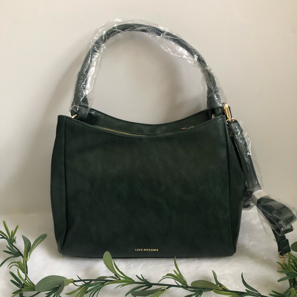 Like Dreams Kathy Woven Top Handle Satchel, NWT - Picture 3 of 6